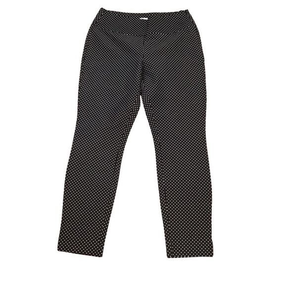 CAbi Seaside Chic Polka Dot Black and White Side Zipper Skinny Trousers 6 - Picture 2 of 8